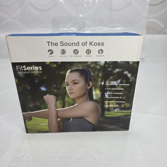 Koss KPH14K Side Firing Headphone Black Fit Series New - Picture 2 of 4
